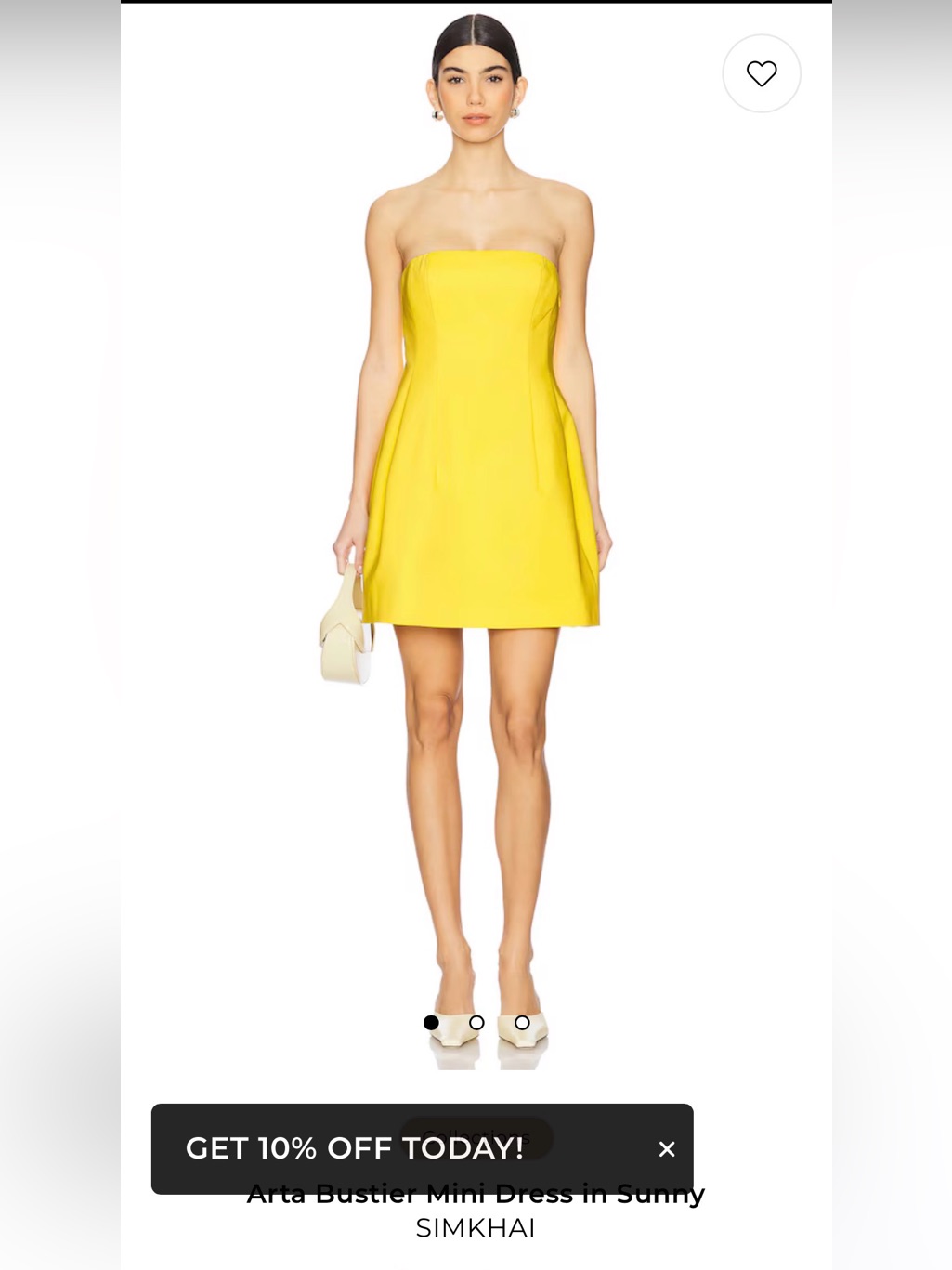 Simkhai Arta Bustier Mini Dress In Sunny Yellow Strapless Bustier Mini Dress